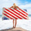 Toalha de praia com a bandeira americana em microfibra 30x60 polegadas 4