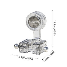 Adjustable Suction Cup Shower Head Holder – No-Drill Mount for Tile/Glass | Handheld Wand Bearer | Gray/Beige/Clear | 11.5x10x6.6cm | Plastic