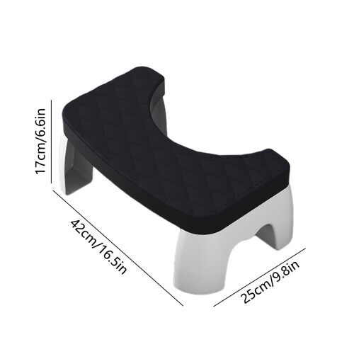 Toilet Stool Squatting Aid Black Detachable Stackable 2