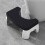Toilet Stool Squatting Aid Black Detachable Stackable 4