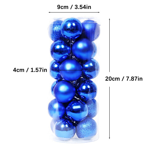 Purple Shatterproof Christmas Ornaments 24 Pieces 2