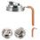 Mason Jar Drinking Lids, Stainless Steel, Multi, Leakproof, Easy Pour, for Kitchen 2Pcs 6