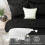 Ensemble de couette Queen uni géométrique noir 7 pièces 3