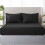 Ensemble de couette Queen uni géométrique noir 7 pièces 8