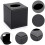 Boîte à mouchoirs en cuir noir, cube magnétique, PU 4