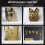 Γλυπτό τοίχου Gold Fox Vintage 3D Decor 9,4 ιντσών 4
