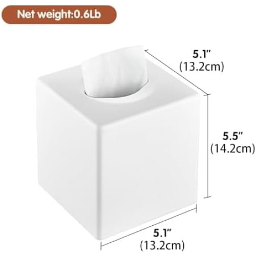 Weiße quadratische Taschentuchbox-Hülle 1
