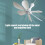 Ventilatore da soffitto portatile alimentato tramite USB e con batteria 6