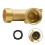 Brass 90-Degree Garden Hose Elbow Adapter 8
