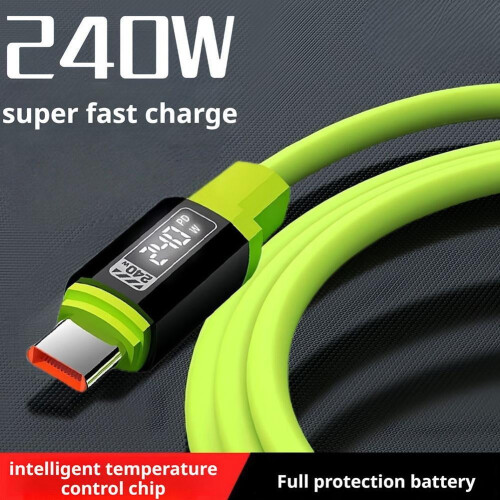 Cabo USB-C de silicone líquido 240W6A 1,5 m 2