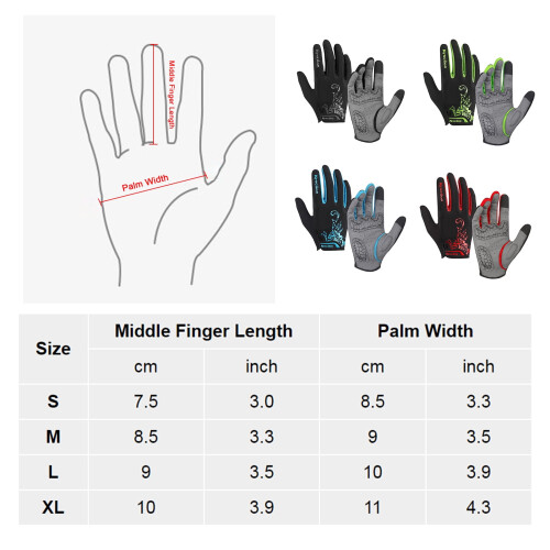 Cycling Gloves Padded Touchscreen Breathable for Men and 2