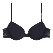 (32B, Desert Sky) Tommy Hilfiger Womens/Ladies Lace Detail Balconette Push Up Bra