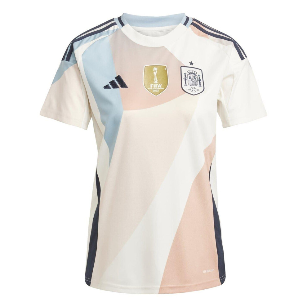 Adidas (12 Uk, White) Womens/Ladies 2025 Spain Away Shirt