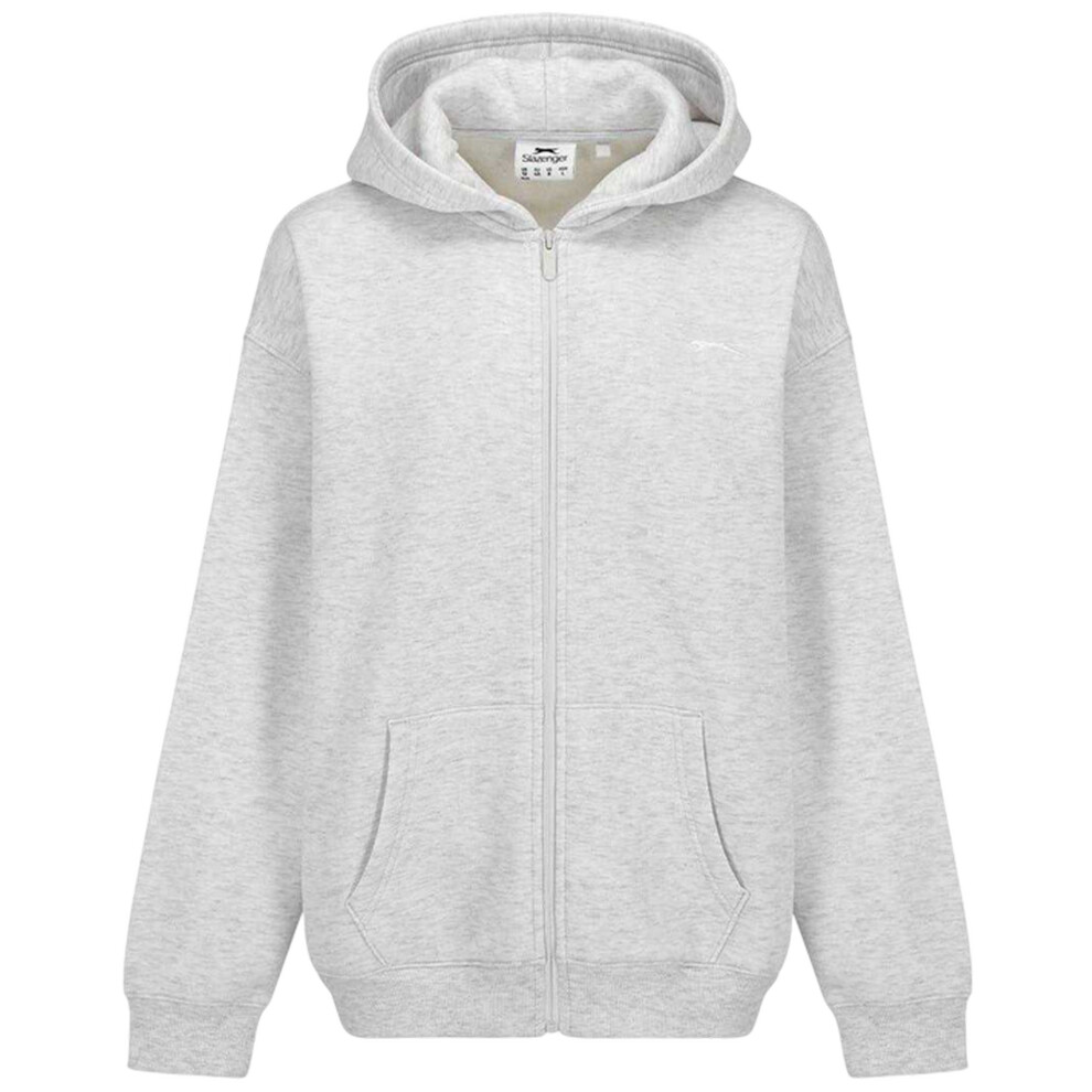 Slazenger (16 Uk, Ice Marl Marl) Womens/Ladies Oversized Full Zip Hoodie