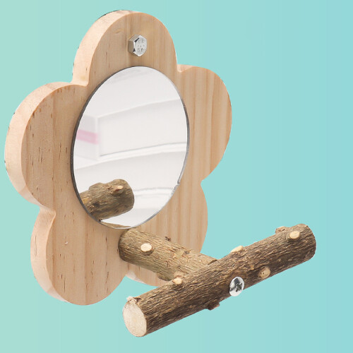 Wooden Bird Perch Natural Branch Stand 1 pc 2