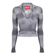 (12 UK, Grey) Diesel Womens/Ladies Tie Dye Long-Sleeved Sweater Top
