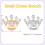 Καρφίτσα Crown Rhinestone Alloy Χρυσό Ασημί 24 τεμάχια 2