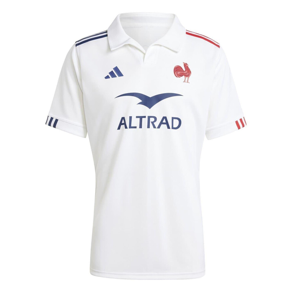 Adidas (M, White) Mens 2024 France Ffr Rugby Away Shirt