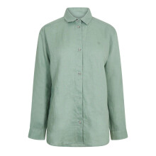 (8 UK, Green Bay) Timberland Womens/Ladies Linen Collared Long-Sleeved Shirt