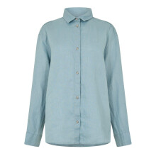(10 UK, Citadel Blue) Timberland Womens/Ladies Linen Collared Long-Sleeved Shirt