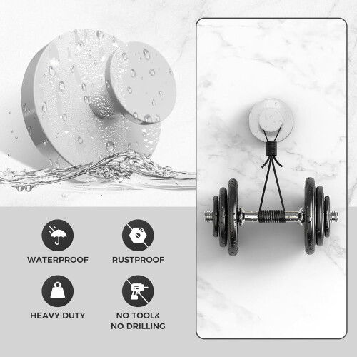 Suction Cup Hooks Vacuum Waterproof Moisture-Proof Strong 2