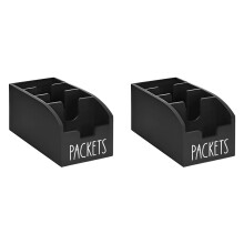 2X Packet Organizer Pantry - Kitchen Storage Packet Holder, Snack Storage Box Countertop Fast Food Packet Organizer