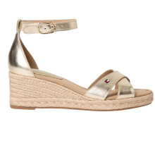 (4 UK, Gold) Tommy Hilfiger Womens/Ladies Leather Wedge Heel Sandals