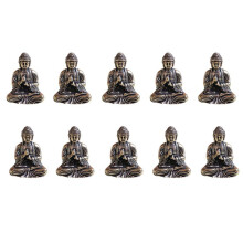 10X  EstáTua de Buda de Bronze EstáTua de Buda Budismo ChinêS Cobre Puro Bronze EstáTua de Buda Sakyamuni