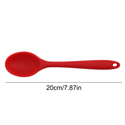 Silicone Spoon Kitchenware Integrated Cooking Spoon Red,Silicone Spoon Kitchenware Cooking Spoon Kitchen Gadgets Soup Spoon,Material：Silicone 1
