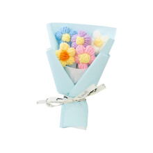 Buquê de flores de pelúcia para o Dia dos Namorados 'Amor por Você' azul