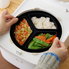 Séparateur en silicone de qualité alimentaire pour mijoteuse 4 x 7 pouces, 3 compartiments