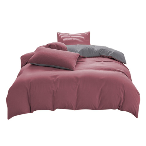 Organic Cotton Bedding Set 300 TC 4-Piece Red 2