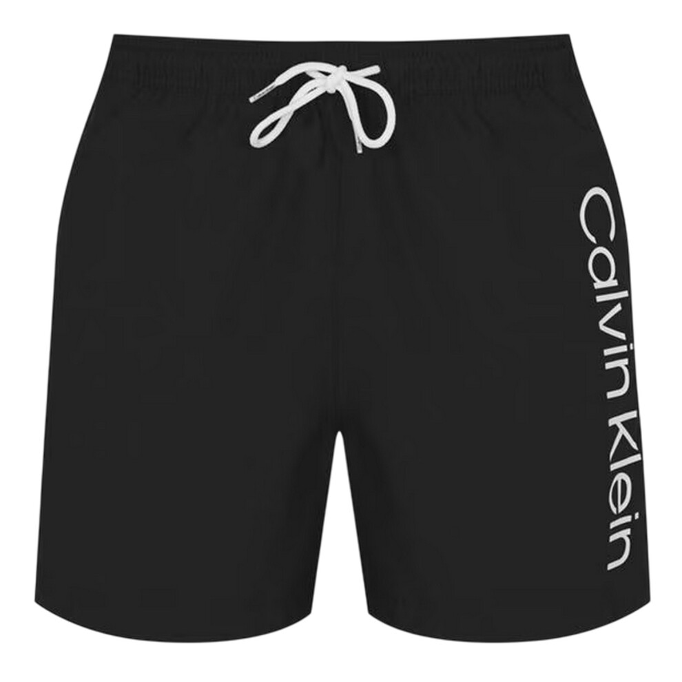 Calvin Klein (Xxl, Black) Mens Logo Polyester Swim Shorts