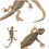 Brass Lizard Figurine Desktop Ornament 7