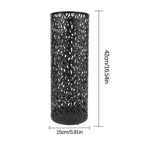 Paraplybøtte i metall, hvit, rund, 30 cm 2