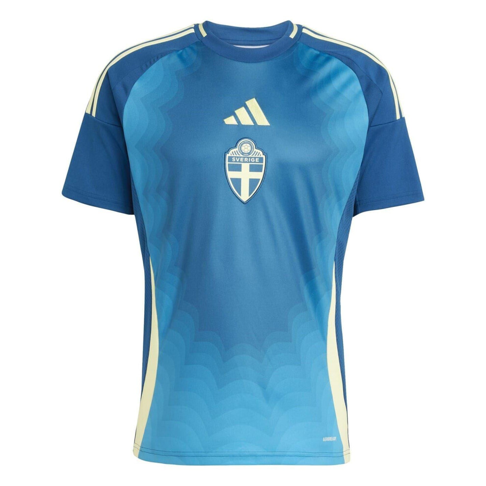 Adidas (S, Sweden Blue) Womens/Ladies 2025 Sweden Fa Away Jersey