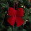 Red Velvet Christmas Bow Ornament Oversized 1