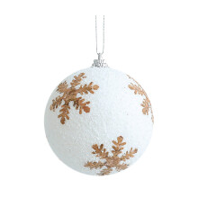 Staron Mini Christmas Balls Ornament Set 3.15 Inch White