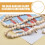 Wooden Photo Clips String with Beads Beige 8