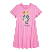 Ralph Lauren Girls Polo Bear Cotton Dress