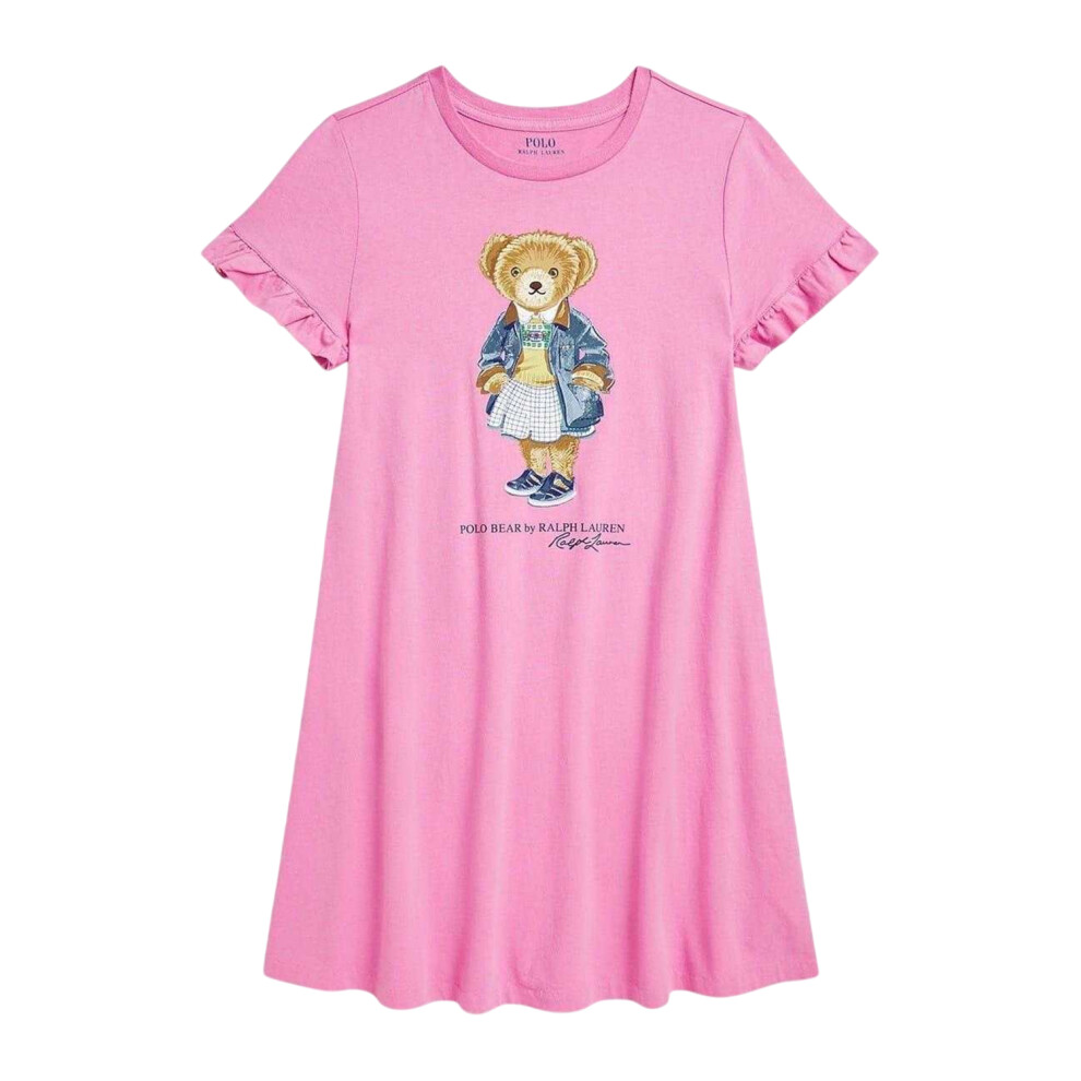 Ralph Lauren Girls Polo Bear Cotton Dress