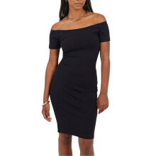 (8 UK, Black) Brave Soul Womens/Ladies Off Shoulder Short-Sleeved Bodycon Dress
