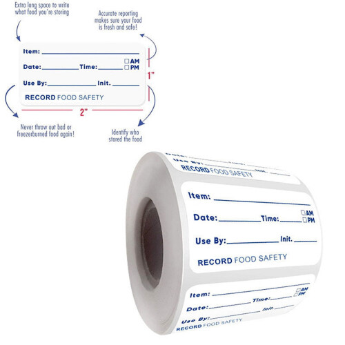500pcs/roll Kitchen Sticker Refrigerator Freezer Food Storage Date Content Label 1