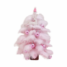 Pink Mini Christmas Tree 18 inches with LED lights and
