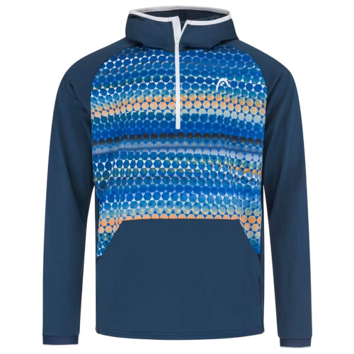 HEAD (L, Blue) Head Mens Geometric Pattern Regular Raglan Sweatshirt