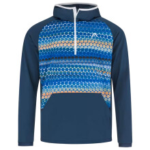 (S, Blue) Head Mens Geometric Pattern Regular Raglan Sweatshirt