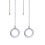 Crystal prism pull chain pendant for ceiling fan light 50 1