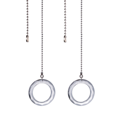 Crystal prism pull chain pendant for ceiling fan light 50