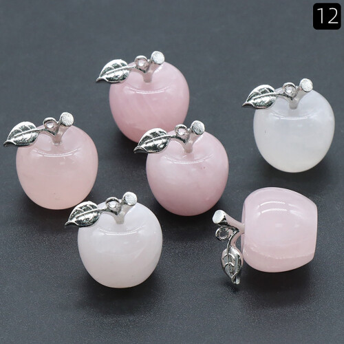 Natural Lucky Stone Apple Pendant Mini