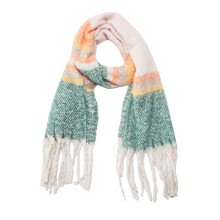 Women's striped shawl wrap mint green oversized